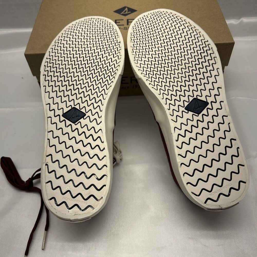 Sperry Captains CVO Vine/Maroon Canvas Women Sz 6.5 New in Box - Picture 5 of 8